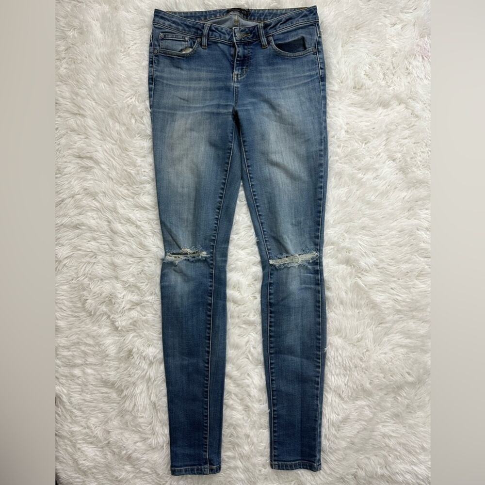 Prana Women’s Skinny Distressed Size 6 Blue Jeans 30x31